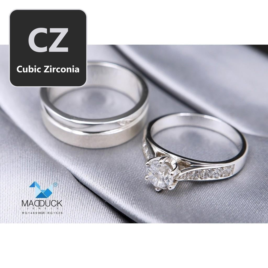 Couple ring set – CZ in 925 silver by Madduck Jewels