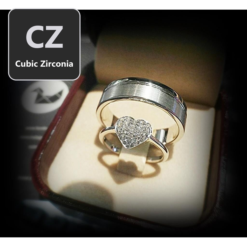 Couple ring set – CZ in 925 silver by Madduck Jewels