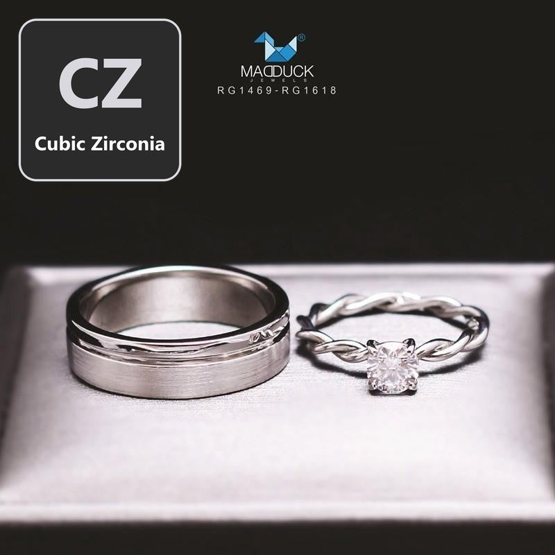 Couple ring set – CZ in 925 silver by Madduck Jewels