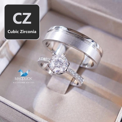 Couple ring set – CZ in 925 silver by Madduck Jewels