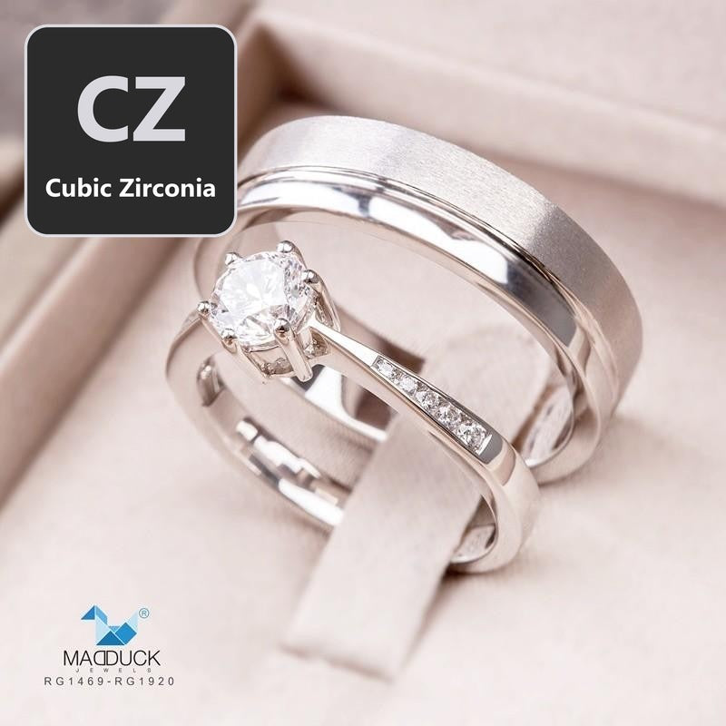 Couple ring set – CZ in 925 silver by Madduck Jewels