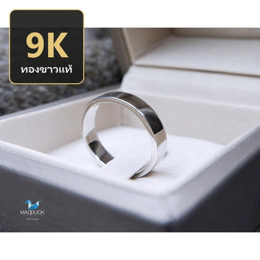 Unisex / male / female ring – CZ in 9K white gold by Madduck Jewels