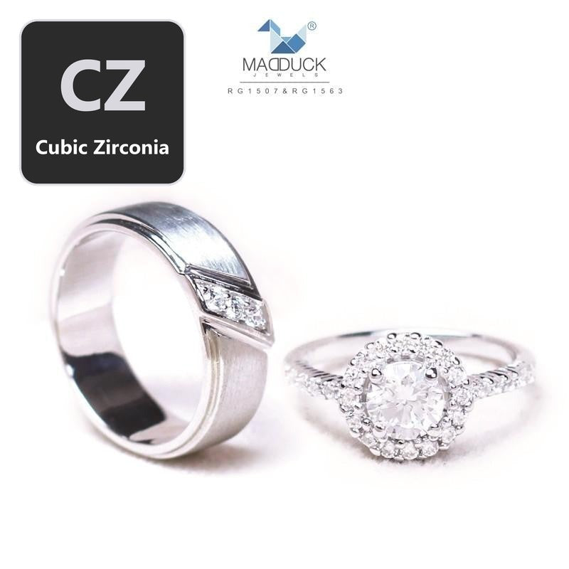 Couple ring set – CZ in 925 silver by Madduck Jewels