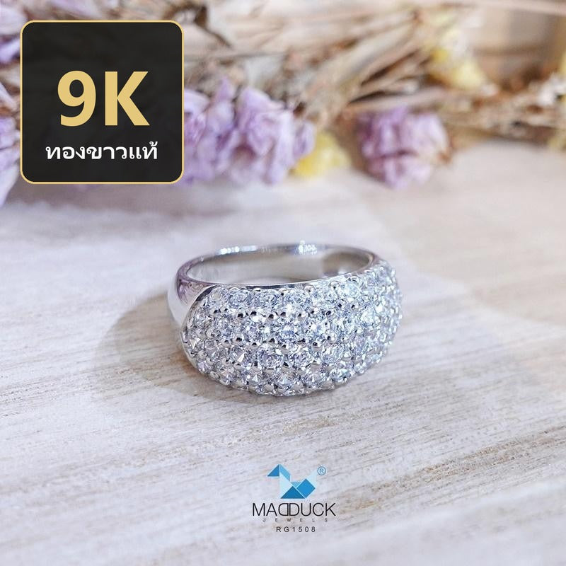 Women's ring – CZ in 9K white gold by Madduck Jewels