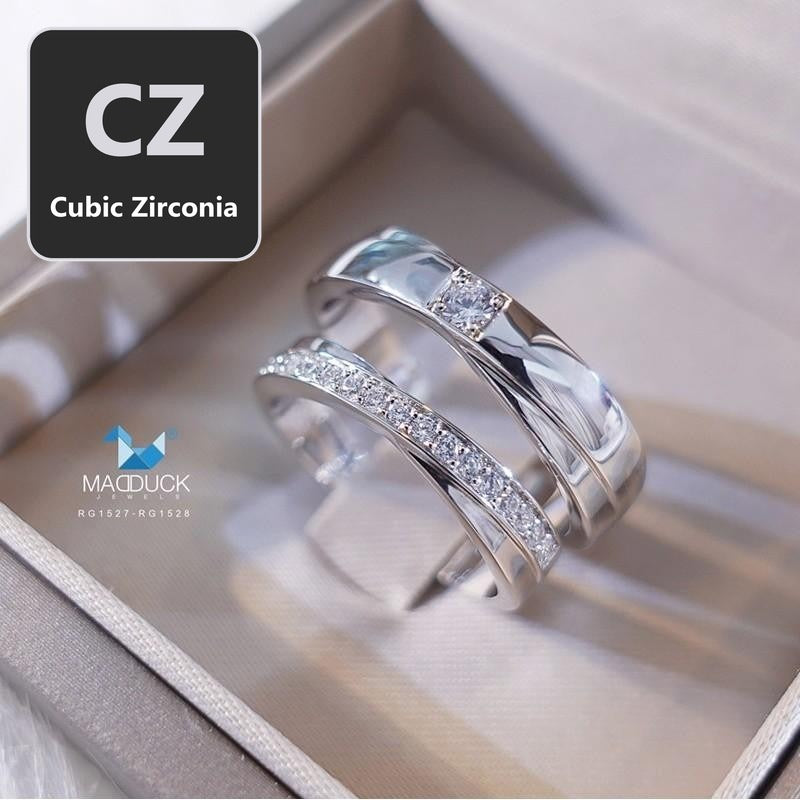Couple ring set – CZ in 925 silver by Madduck Jewels