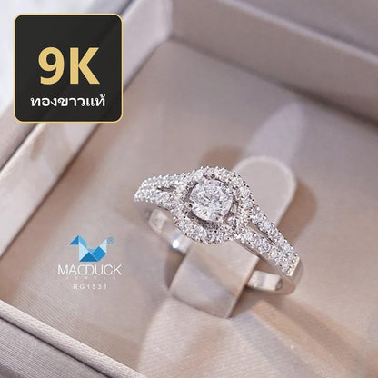 Women's ring – CZ in 9K white gold by Madduck Jewels