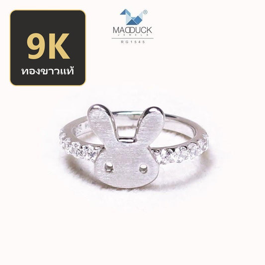 Women's ring – CZ in 9K white gold by Madduck Jewels