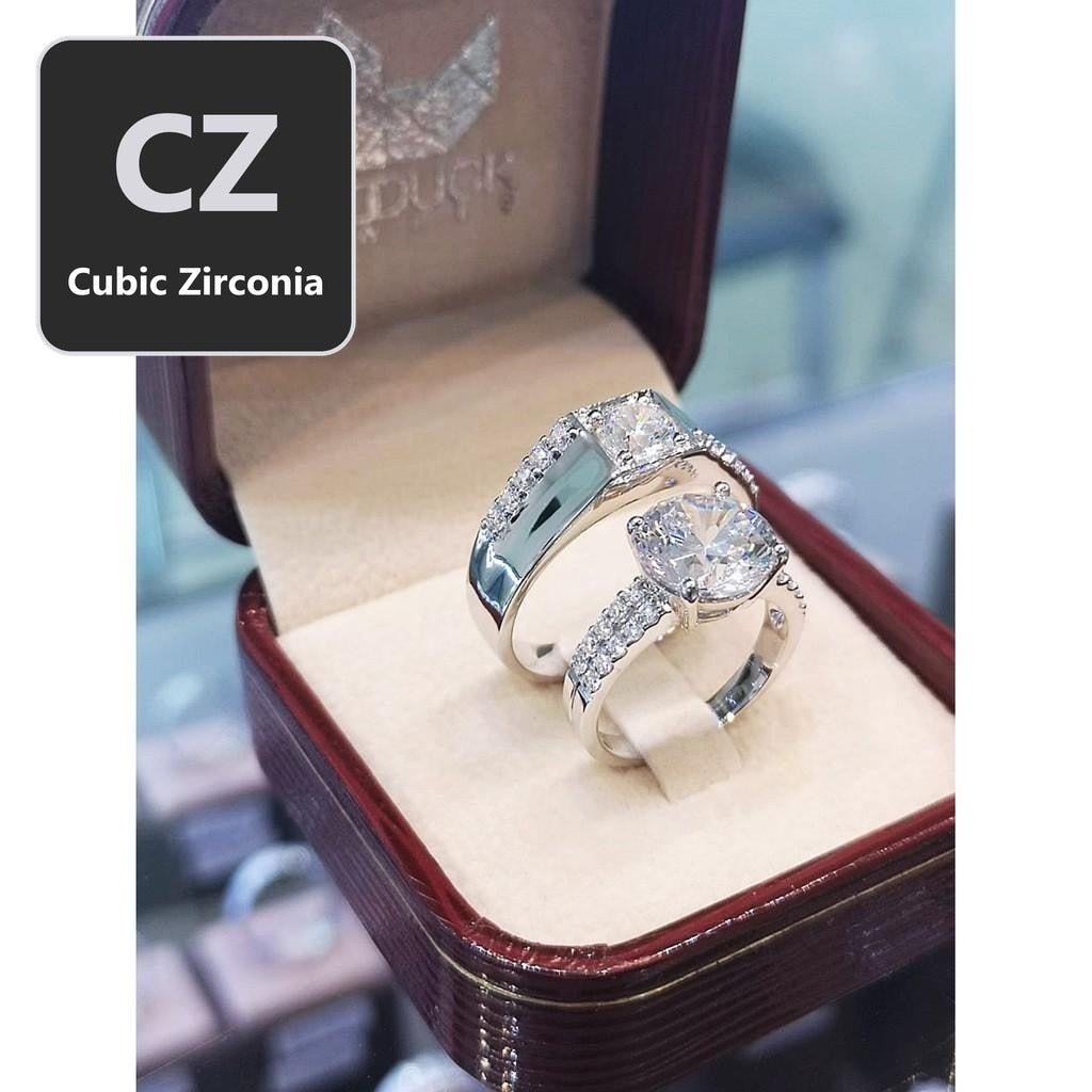Couple ring set – CZ in 925 silver by Madduck Jewels