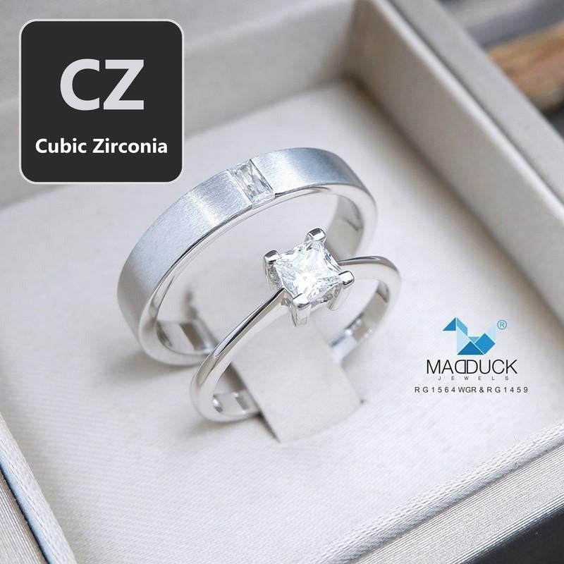 Couple ring set – CZ in 925 silver by Madduck Jewels