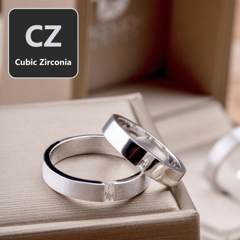 Couple ring set – CZ in 925 silver by Madduck Jewels