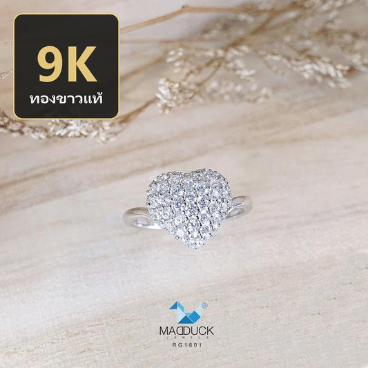 Women's ring – CZ in 9K white gold by Madduck Jewels