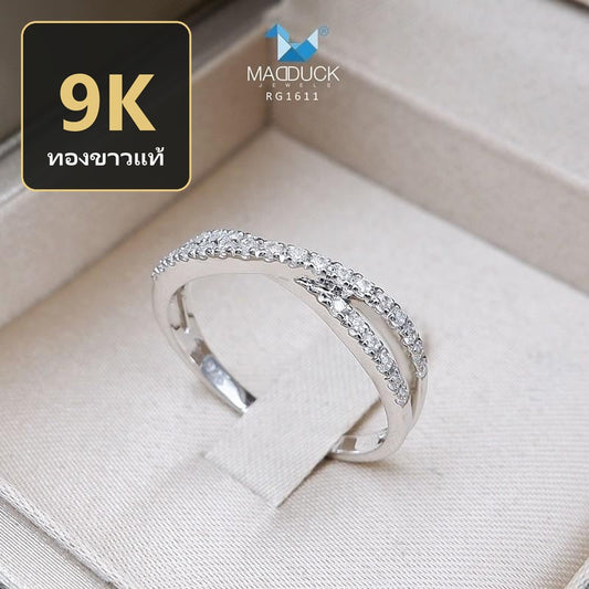 Women's ring – CZ in 9K white gold by Madduck Jewels
