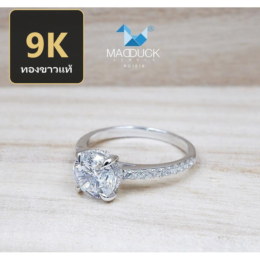 Women's ring – CZ in 9K white gold by Madduck Jewels