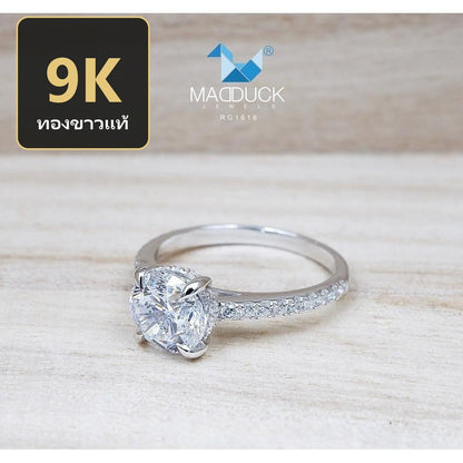 Women's ring – CZ in 9K white gold by Madduck Jewels