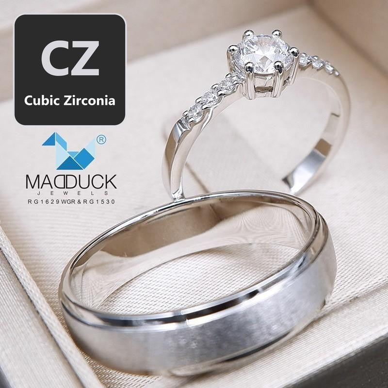 Couple ring set – CZ in 925 silver by Madduck Jewels