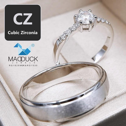 Couple ring set – CZ in 925 silver by Madduck Jewels
