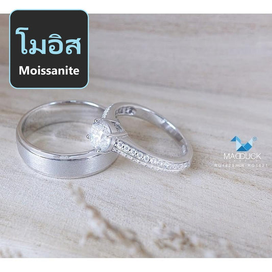 Couple ring set – Moissanite in 925 silver by Madduck Jewels