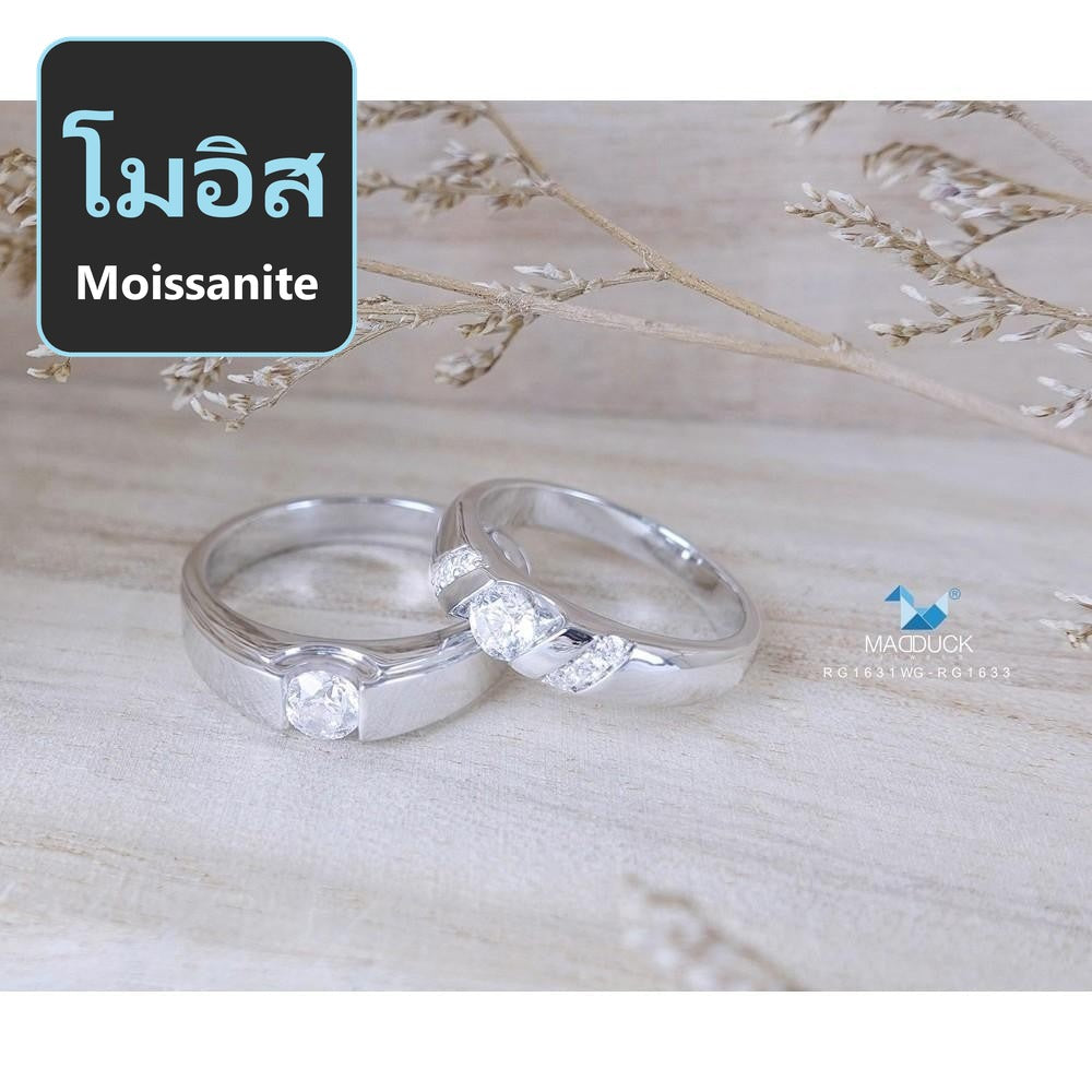 Couple ring set – Moissanite in 925 silver by Madduck Jewels