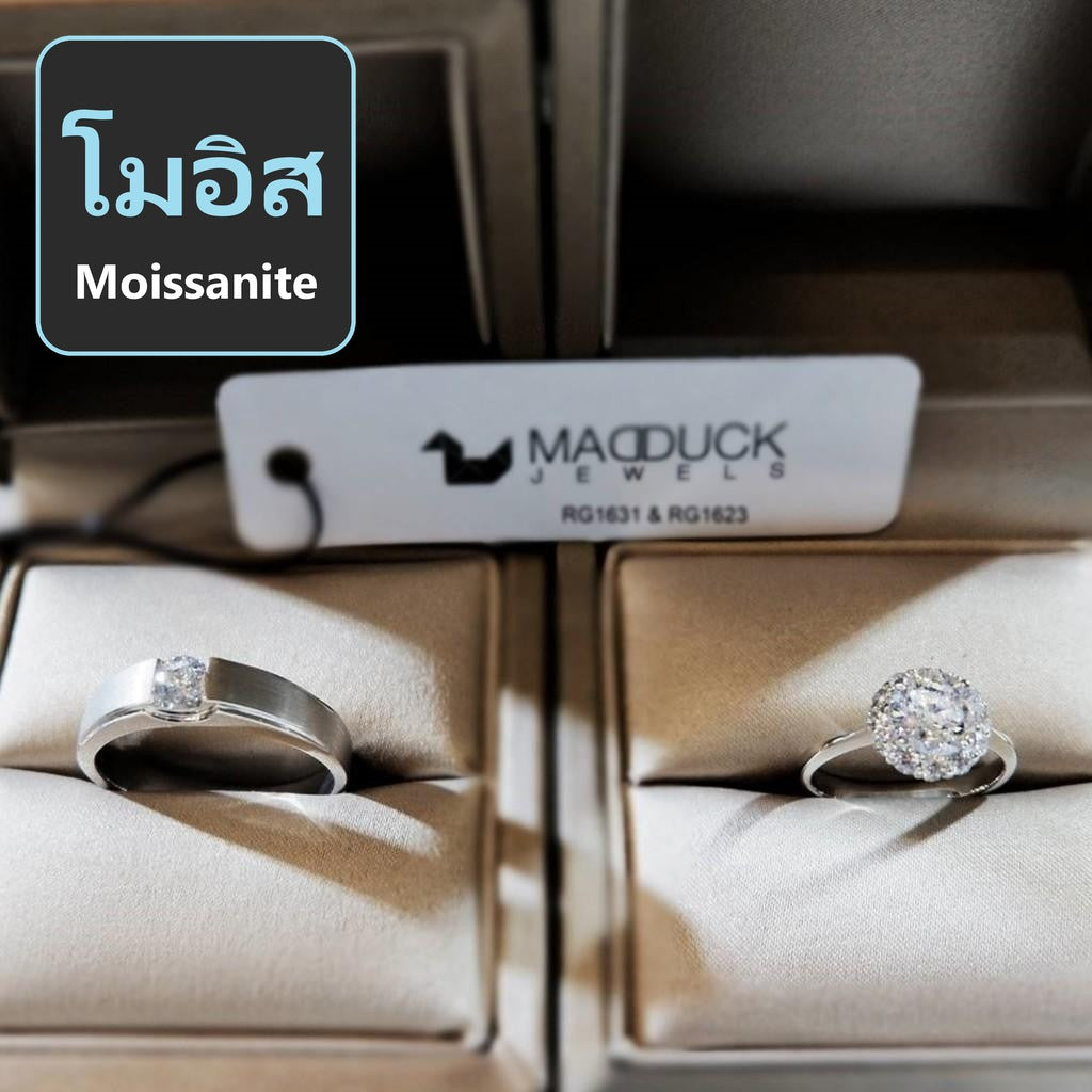 Couple ring set – Moissanite in 925 silver by Madduck Jewels