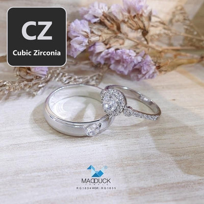 Couple ring set – CZ in 925 silver by Madduck Jewels