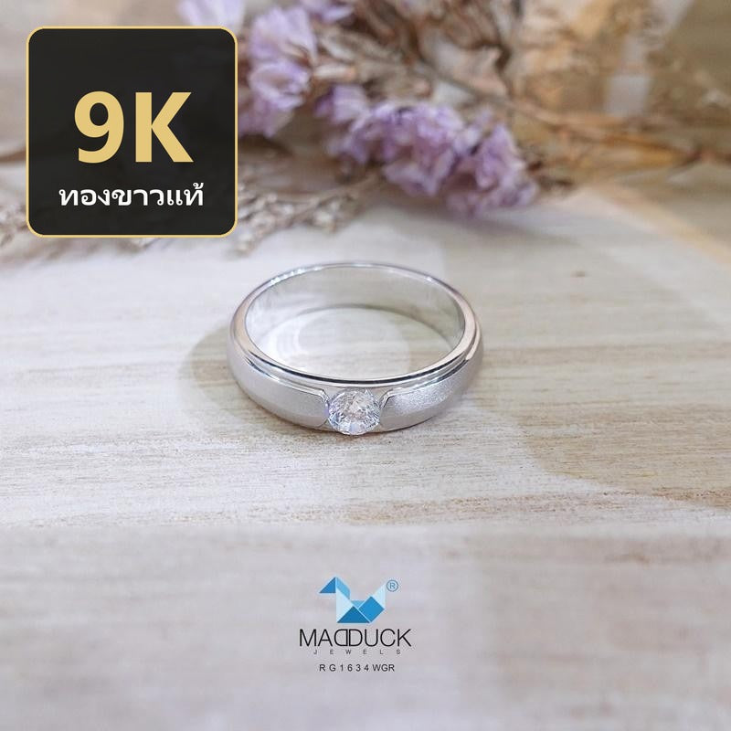 Men's ring – CZ in 9K white gold by Madduck Jewels
