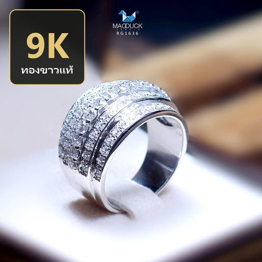 Women's ring – CZ in 9K white gold by Madduck Jewels
