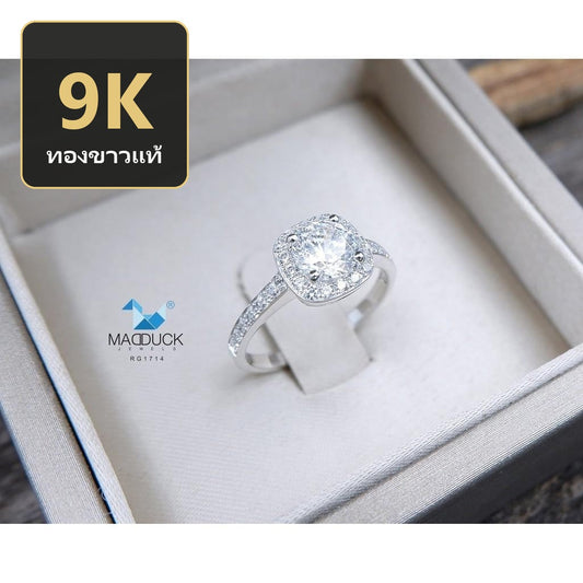 Women's ring – CZ in 9K white gold by Madduck Jewels