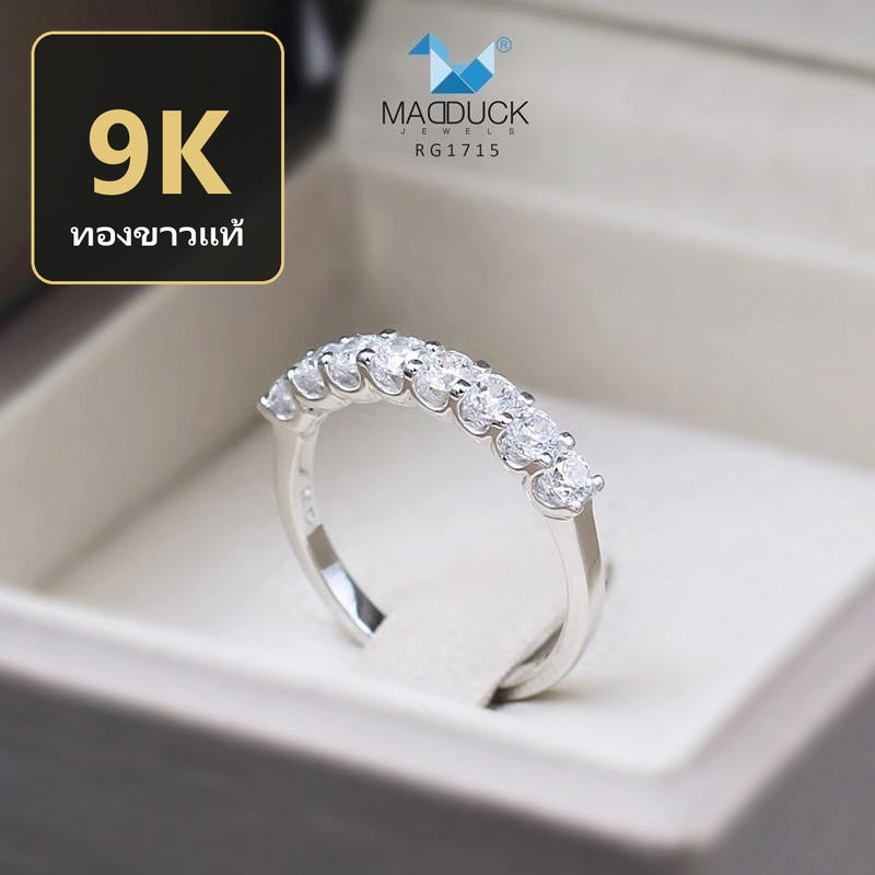 Women's ring – CZ in 9K white gold by Madduck Jewels