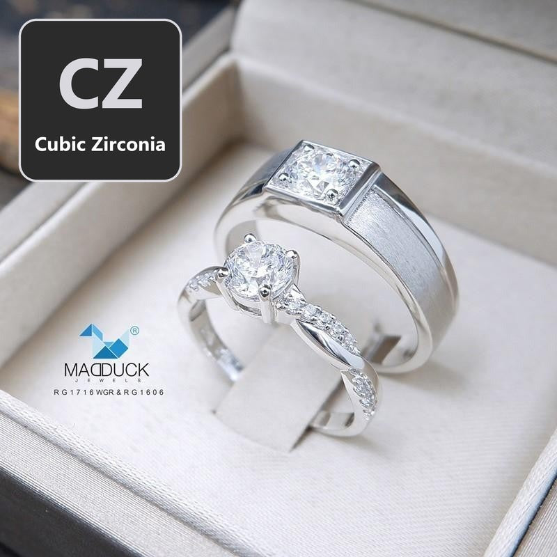 Couple ring set – CZ in 925 silver by Madduck Jewels