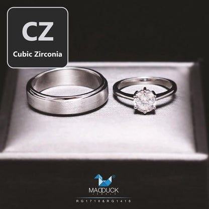 Couple ring set – CZ in 925 silver by Madduck Jewels