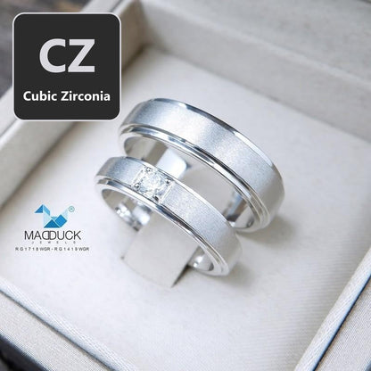 Couple ring set – CZ in 925 silver by Madduck Jewels