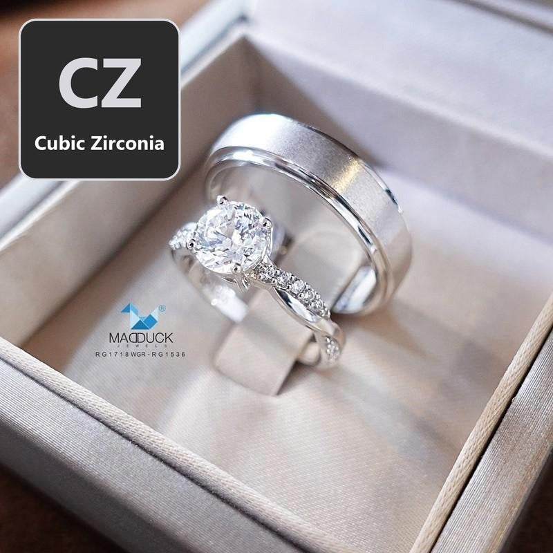 Couple ring set – CZ in 925 silver by Madduck Jewels