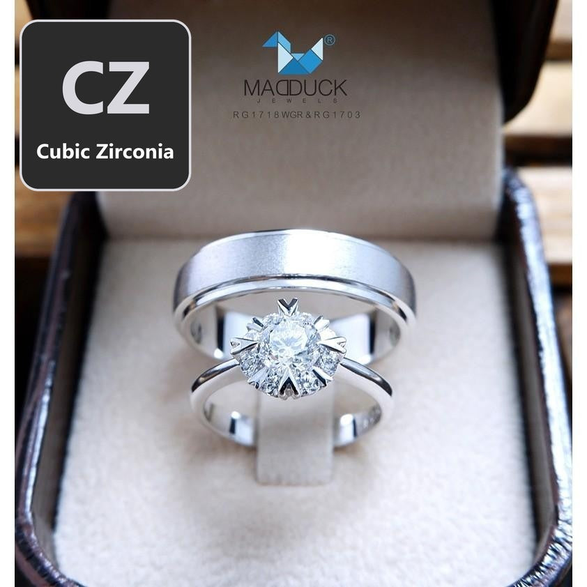 Couple ring set – CZ in 925 silver by Madduck Jewels