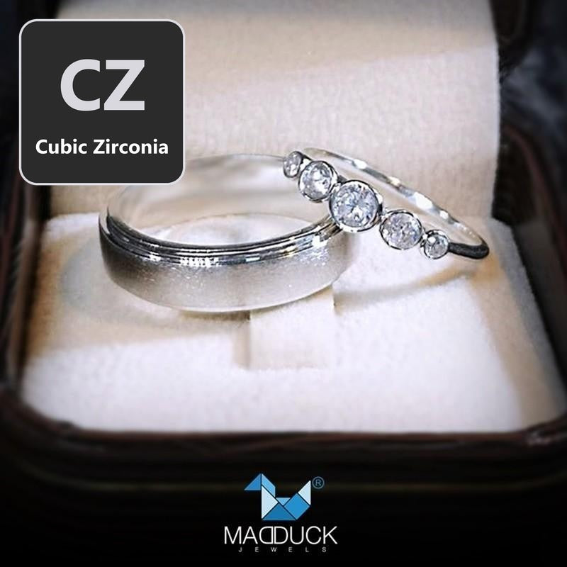 Couple ring set – CZ in 925 silver by Madduck Jewels