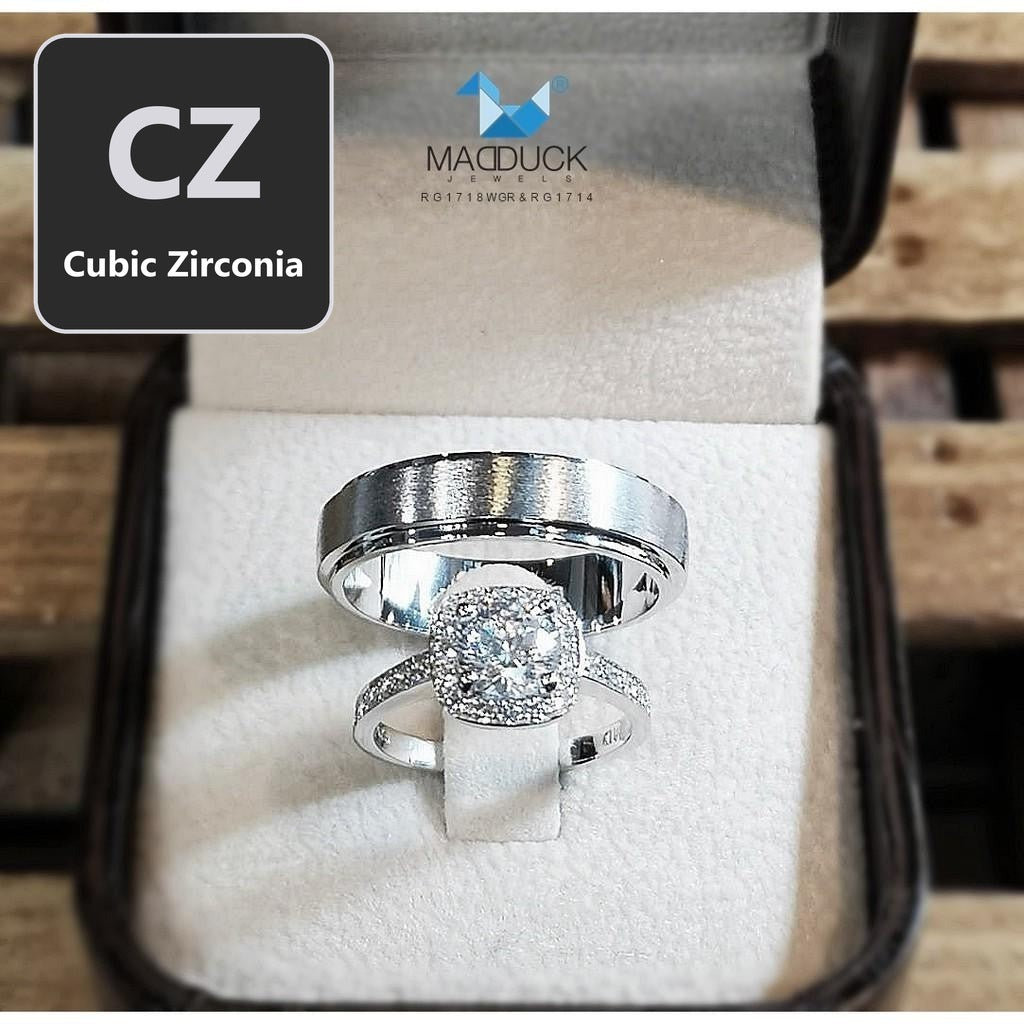 Couple ring set – CZ in 925 silver by Madduck Jewels