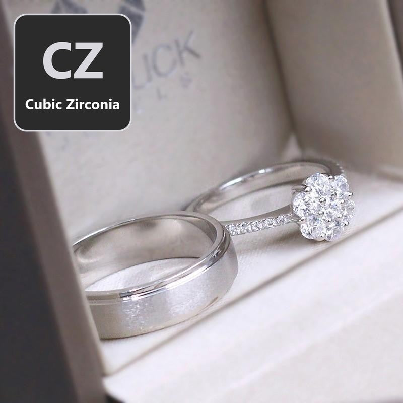 Couple ring set – CZ in 925 silver by Madduck Jewels
