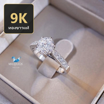 Women's ring – CZ in 9K white gold by Madduck Jewels