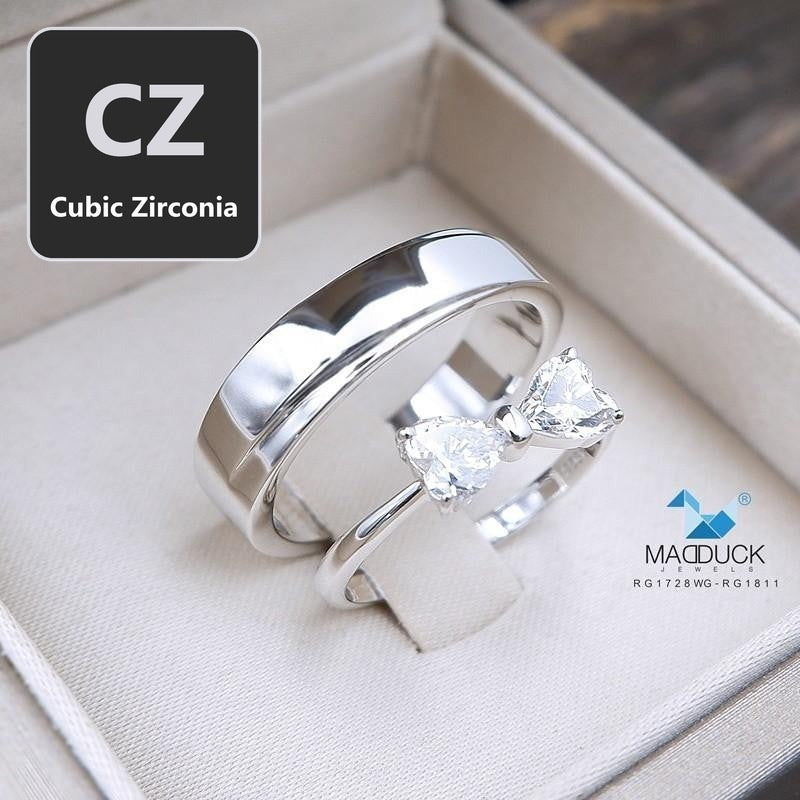Couple ring set – CZ in 925 silver by Madduck Jewels