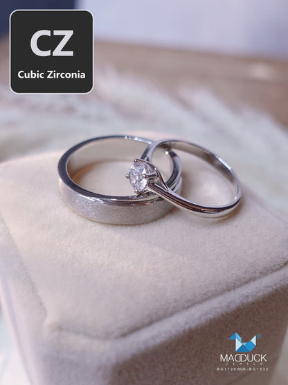 Couple ring set – CZ in 925 silver by Madduck Jewels