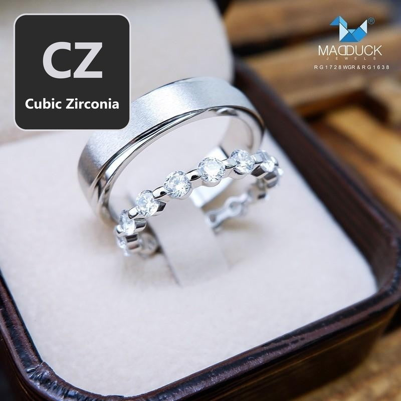 Couple ring set – CZ in 925 silver by Madduck Jewels