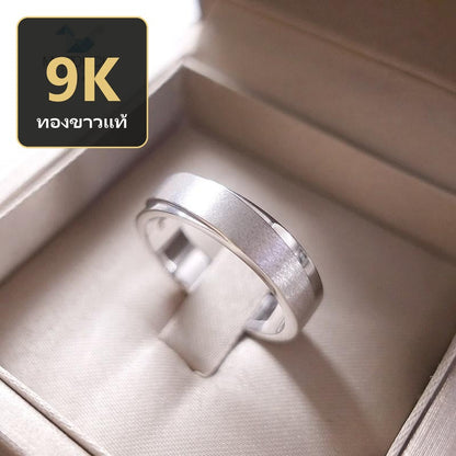 MadDuckJewels 9K White Gold (37.5%) Wedding Ring – Plain Band 5.5 mm – Rhodium Plated, Nickel-Free – RG1728WGR-W09