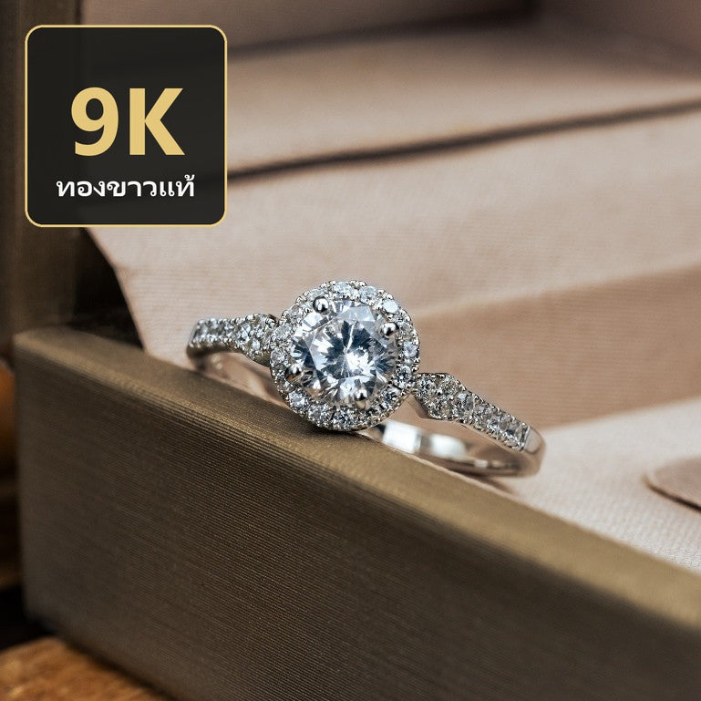Women's ring – CZ in 9K white gold by Madduck Jewels