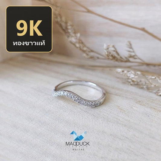 Women's ring – CZ in 9K white gold by Madduck Jewels