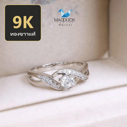 Women's ring – CZ in 9K white gold by Madduck Jewels