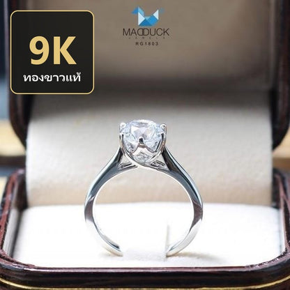 Women's ring – CZ in 9K white gold by Madduck Jewels