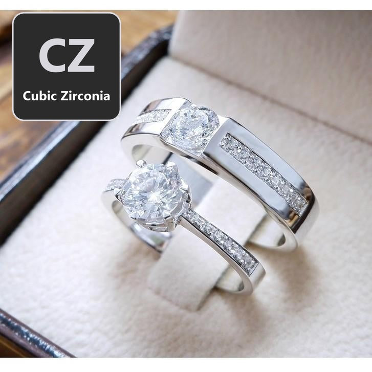 Couple ring set – CZ in 925 silver by Madduck Jewels