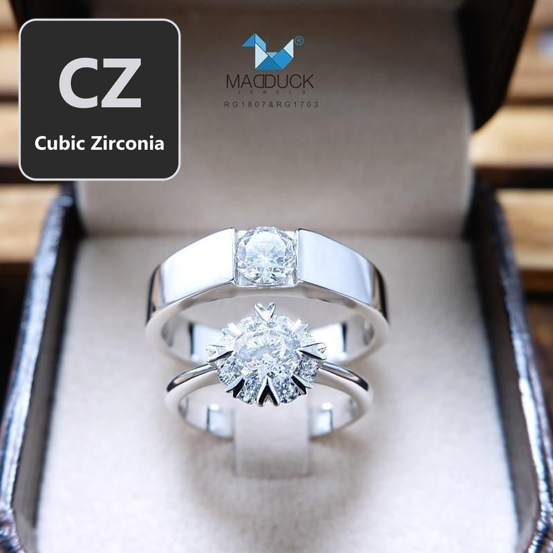 Couple ring set – CZ in 925 silver by Madduck Jewels