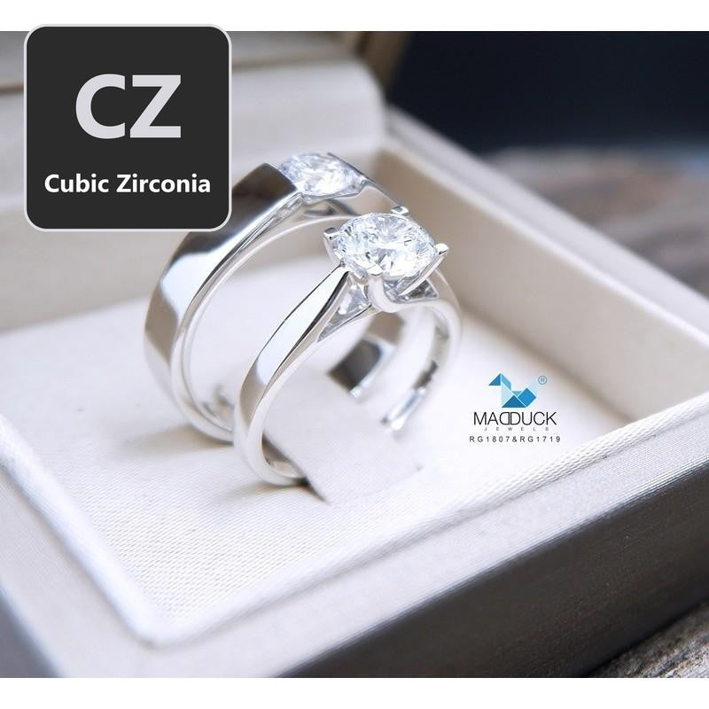 Couple ring set – CZ in 925 silver by Madduck Jewels