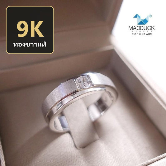 Men's ring – CZ in 9K white gold by Madduck Jewels