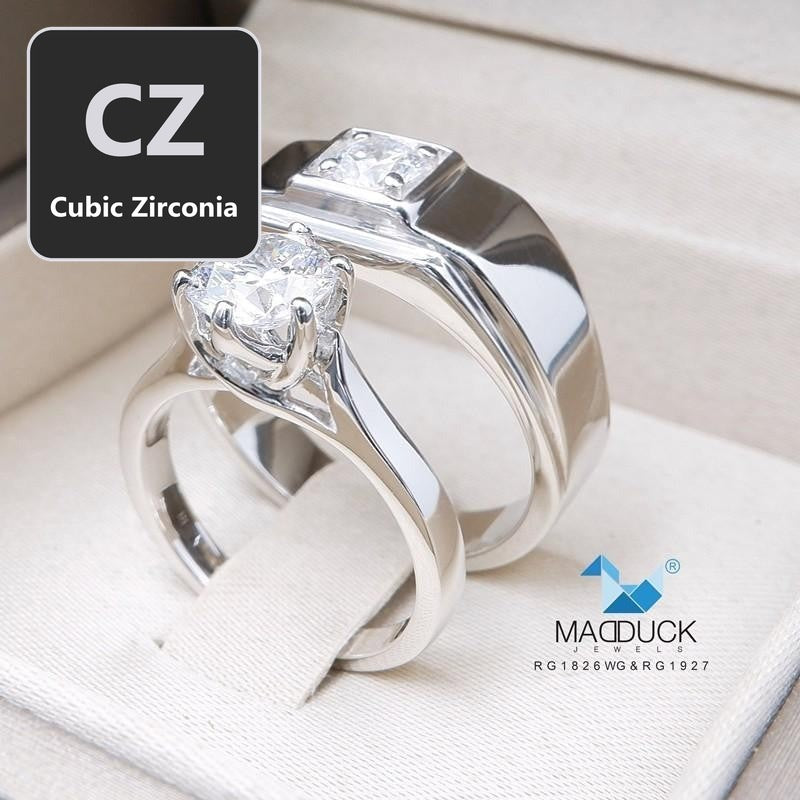 Couple ring set – CZ in 925 silver by Madduck Jewels